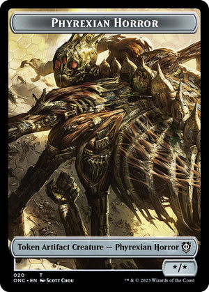 Phyrexian Wurm // Phyrexian Horror Double-Sided Token [Phyrexia: All Will Be One Commander Tokens]