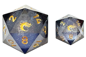 Old School Dice: Sharp Edge 35mm Dice - Liquid Infused