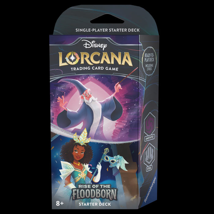 Disney Lorcana TCG: Rise of the Floodborn Amethyst and Steel Starter Deck