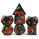 FBG Stone Dice: Bloodstone - Engraved with Gold