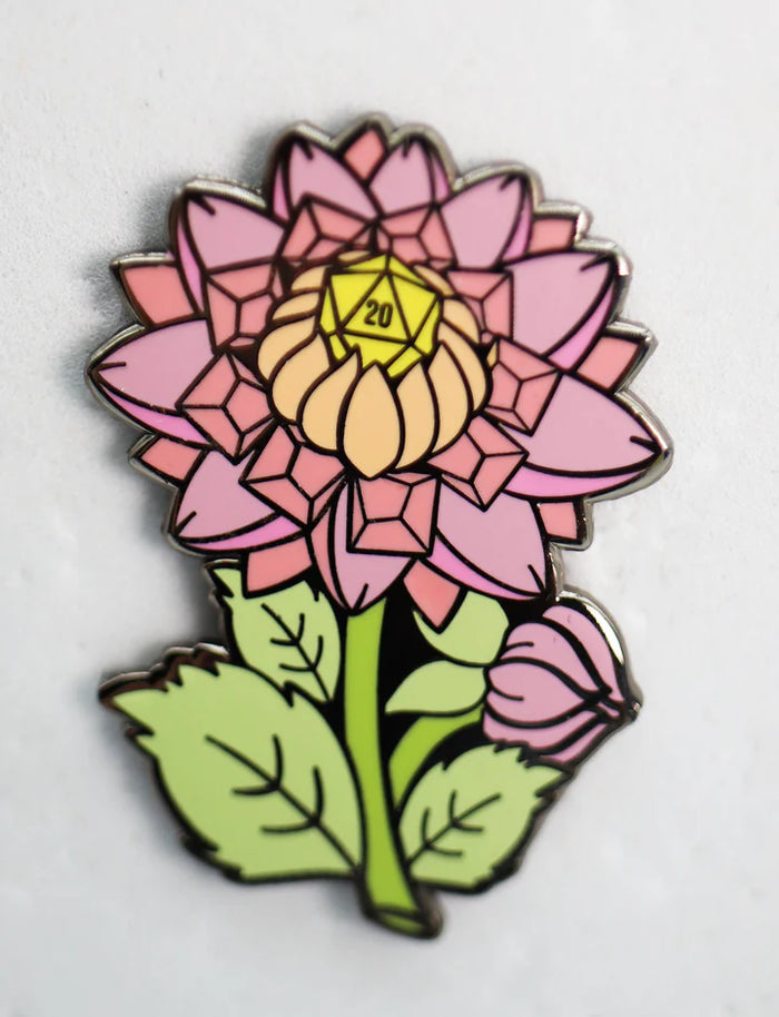 Foam Brain Games Dice Dahlia Pin