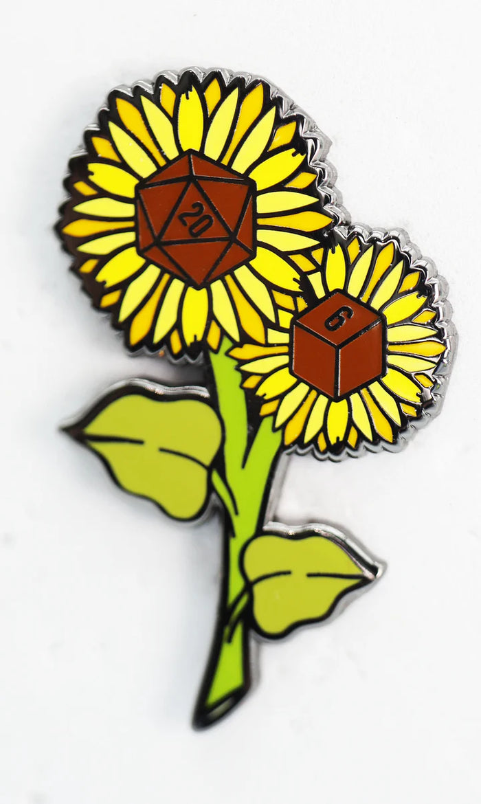 Foam Brain Games Dice Sunflower Pin
