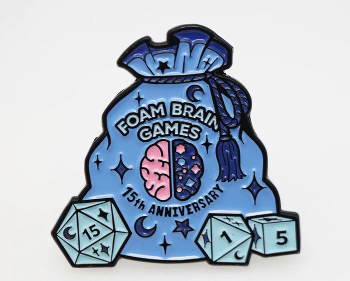 Pin Bazaar: Foam Brain Games 15th Anniversary Pin (Origins 2024)
