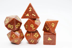 FBG Stone Dice: Red Goldstone Sets