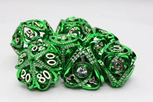 FBG Metal Dice: Hollow Hearts Jeweled