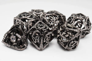 FBG Metal Dice: Hollow Hearts Jeweled