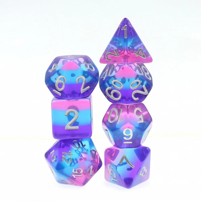 FBG Resin Dice Set: Purple Sky