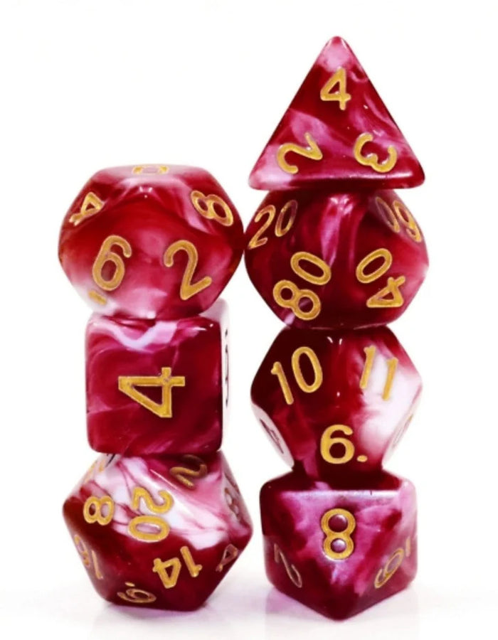 Foam Brain: Cherry Cream RPG Dice Set