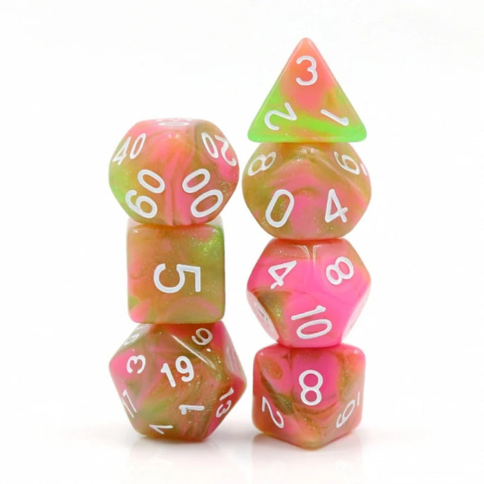 FBG Resin Dice Set: Apple Taffy
