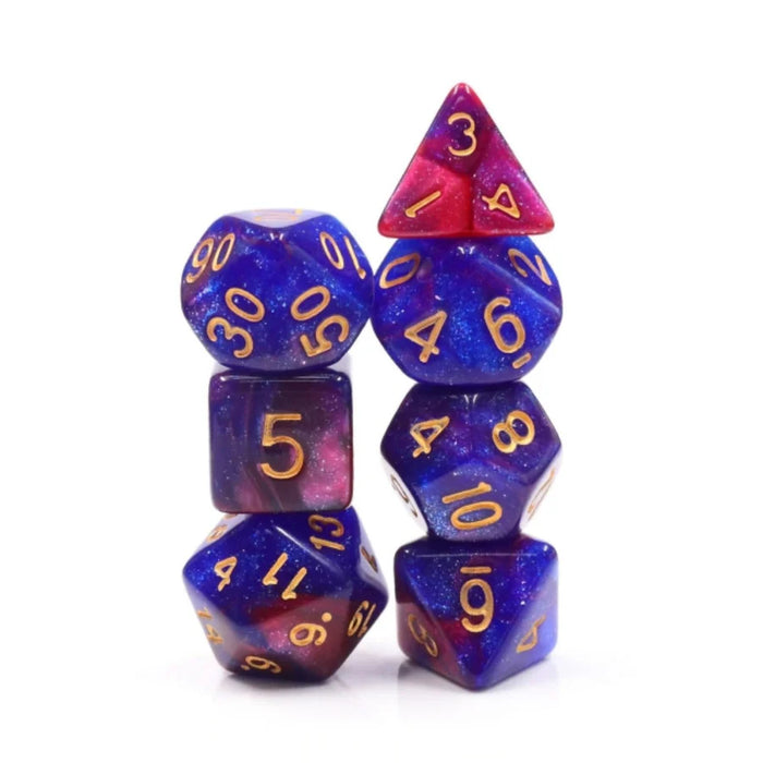 FBG Resin Dice Set: Rose Galaxy