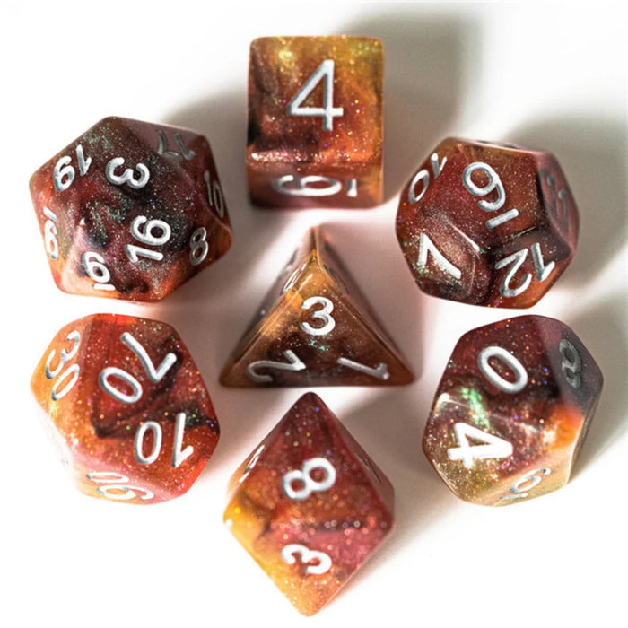 FBG Resin Dice Set: Copper Cosmos
