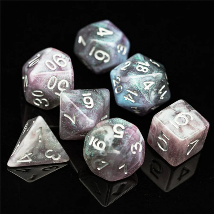 FBG Resin Dice Set: Aurora Borealis