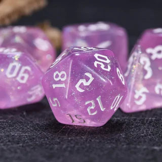 FBG Resin Dice: Violet Sparkle