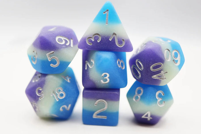 FBG Resin Dice Set: Blueberry Snow Cone